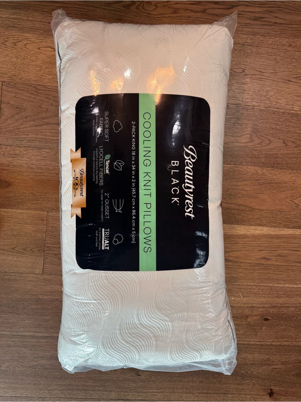 BEAUTYREST BLACK 2pk Luxurious Down Alternative Pillows